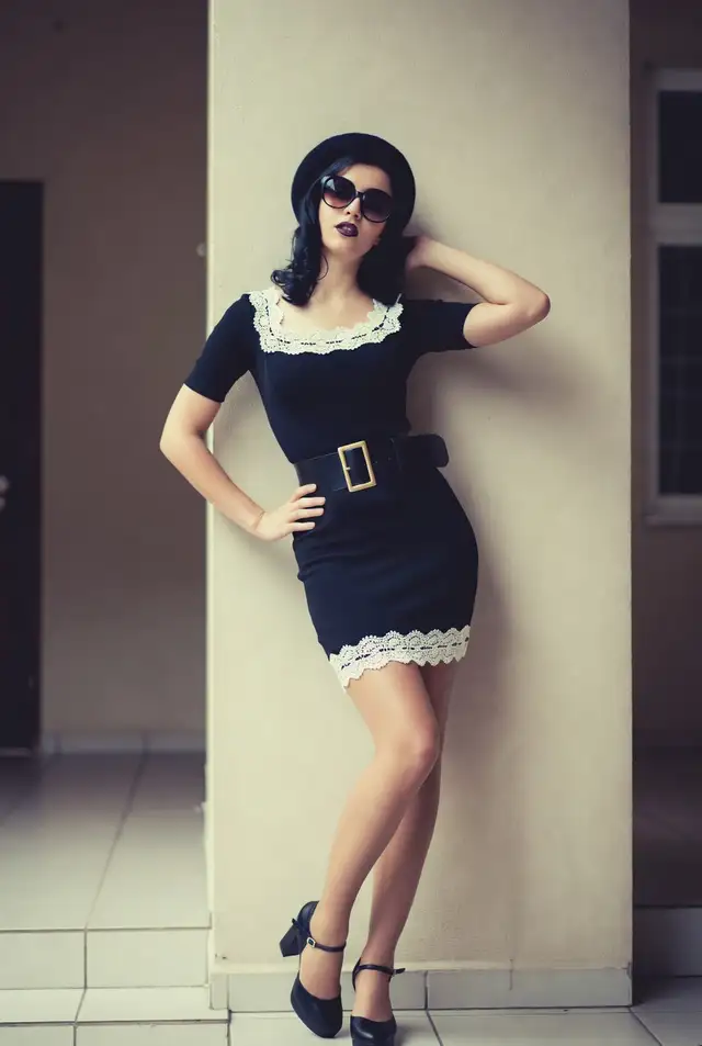 Style reference: Retro Revival: 1950s Mod Lace Aesthetic
