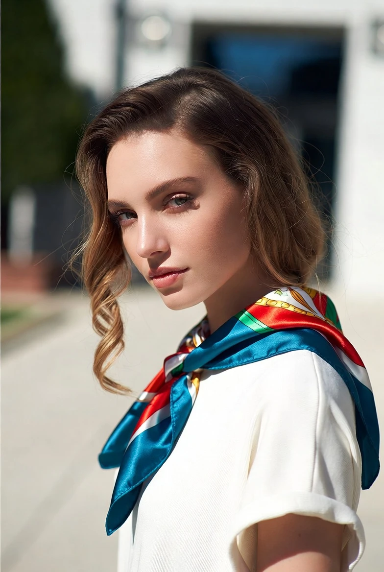 Elevate Basics with Silk Scarf Magic: Recreate This Chic Neck Tie Look