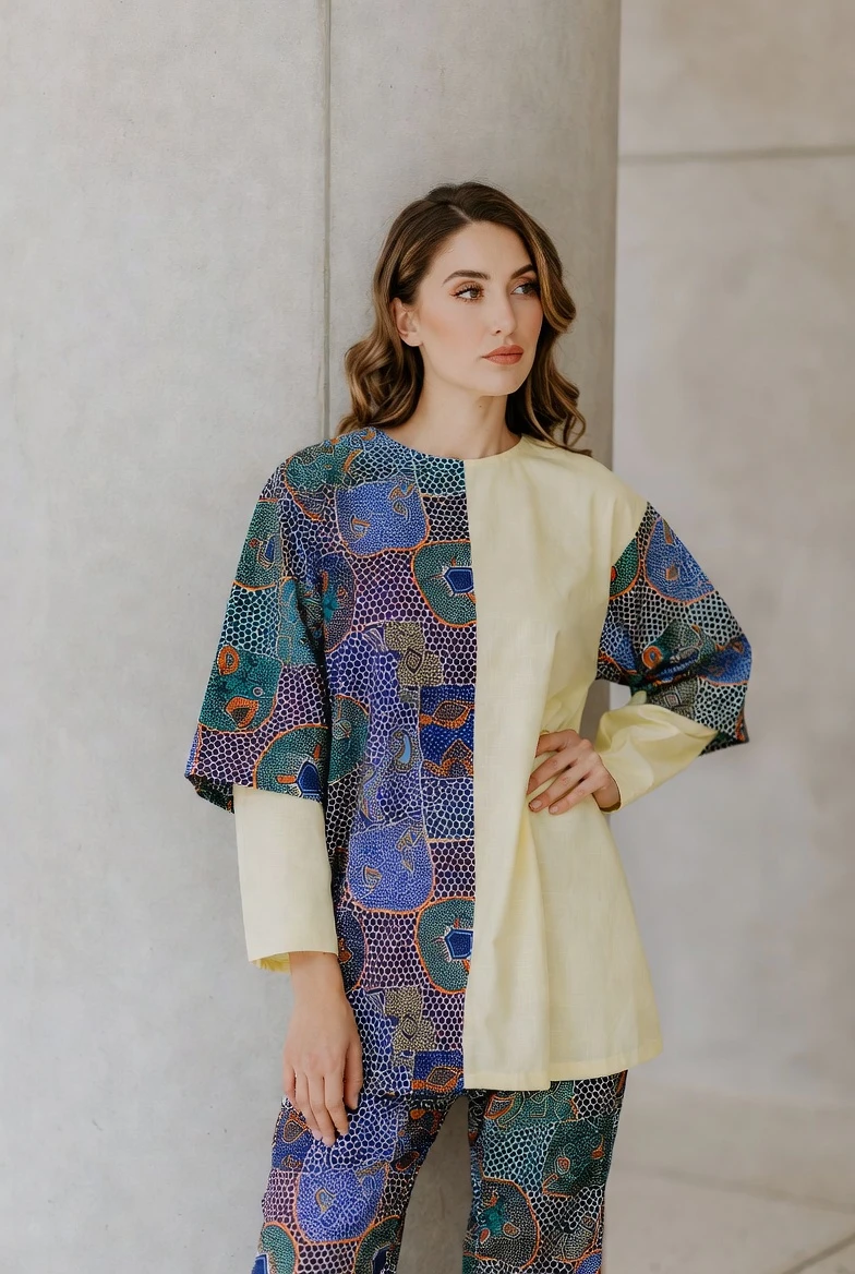 Everyday Ethnic Fusion: Style This Printed Tunic + Wide Pants Look Tod