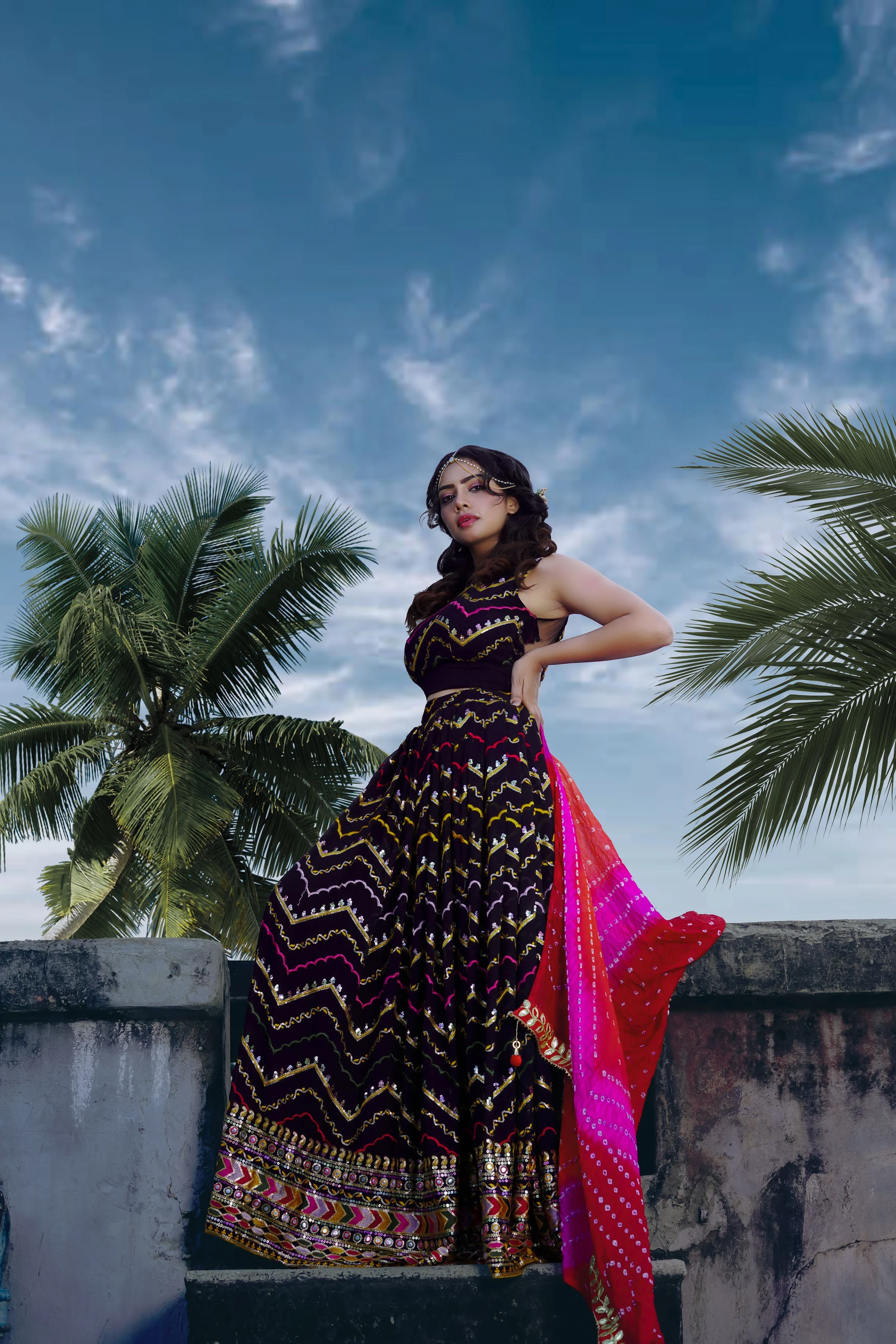 Heavy Mirror Work Lehenga Choli