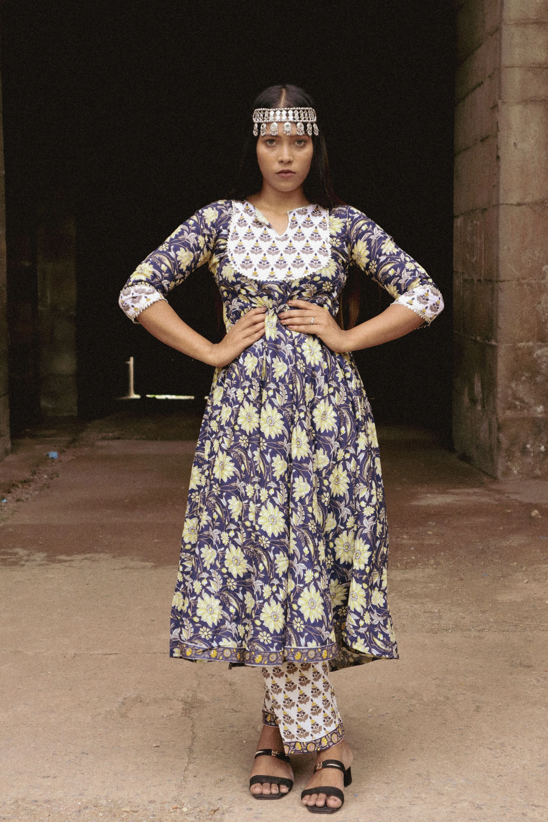 How to Style a Floral Anarkali Without Looking Wider
