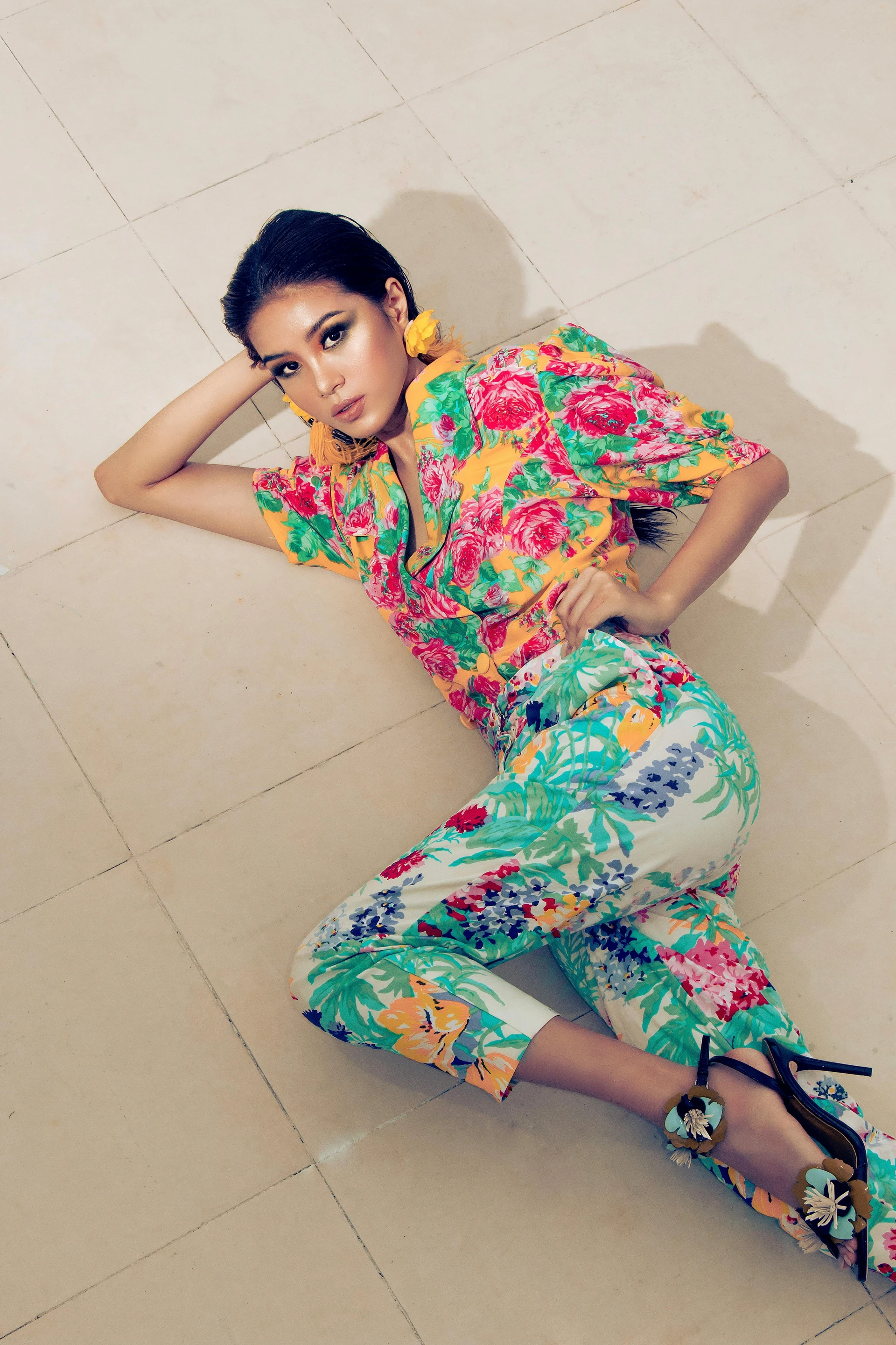 How to Style Floral Co-ord Set Outfit for Wedding Sangee