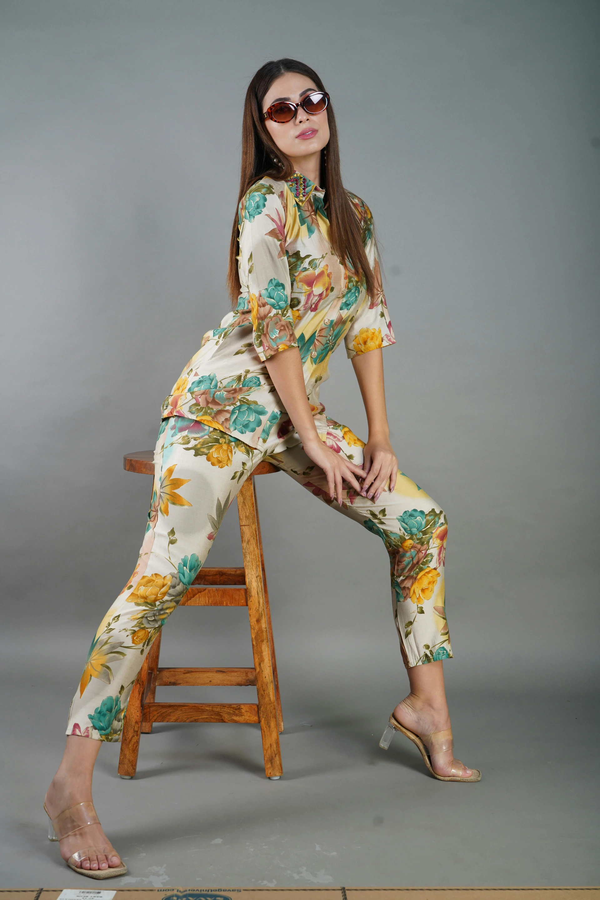 Ivory Floral Satin Co-ord Set: How to Style Satin for Your Body Type