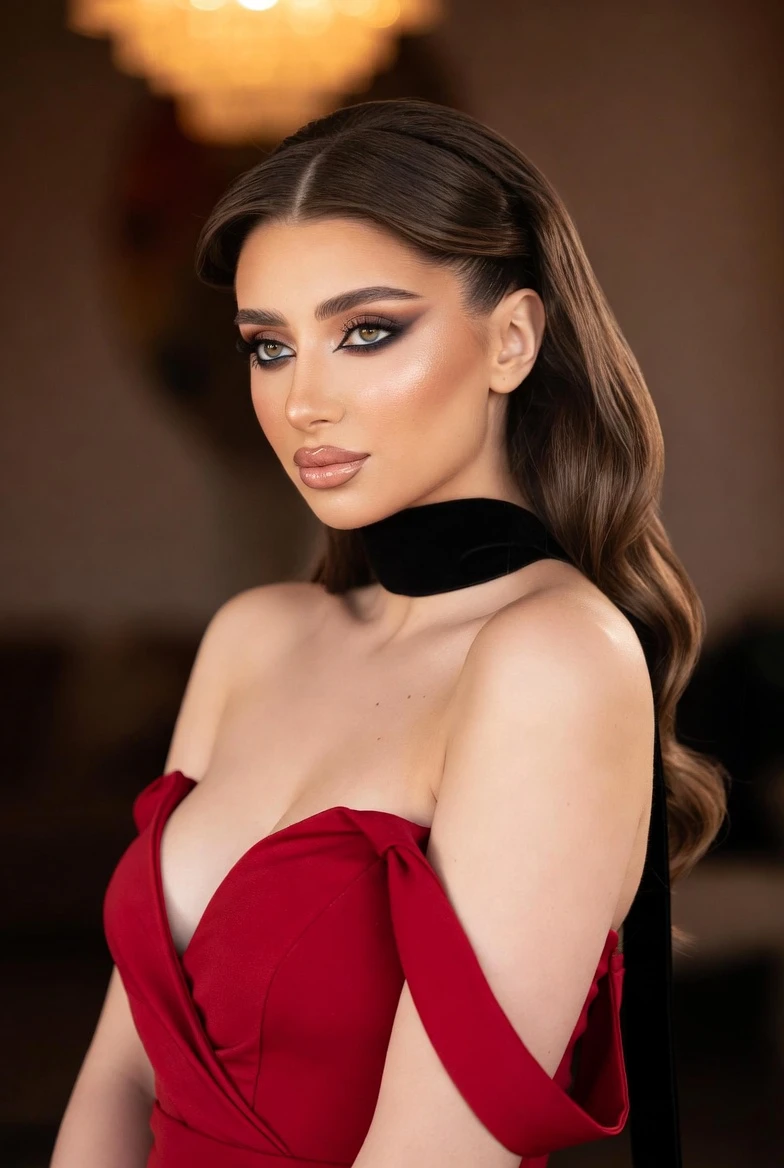 Master Burgundy Smoky Eye & Red Gown Glam Look 2026