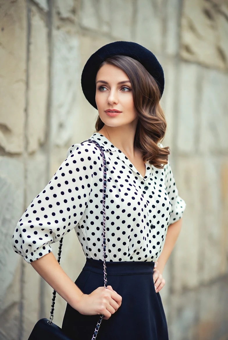 Master Timeless Polka-Dot Retro Chic Elegance