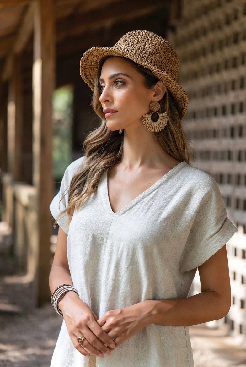 Slow Fashion Linen Dress & Handcrafted Style