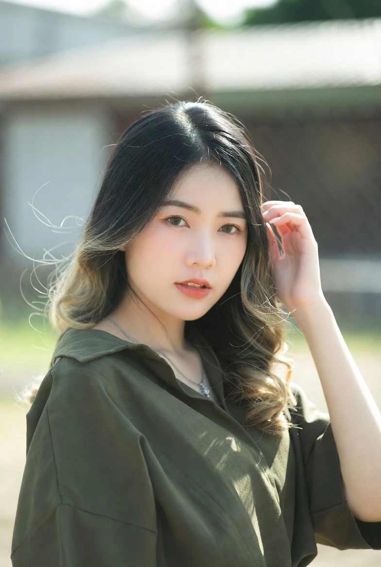 Soft Green Breeze: Style This Oversized Olive Shirt Look Today!