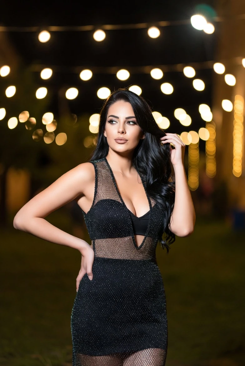 Sparkle in the Night: Sexy Black Sheer Glitter Mini Dress for Party Se