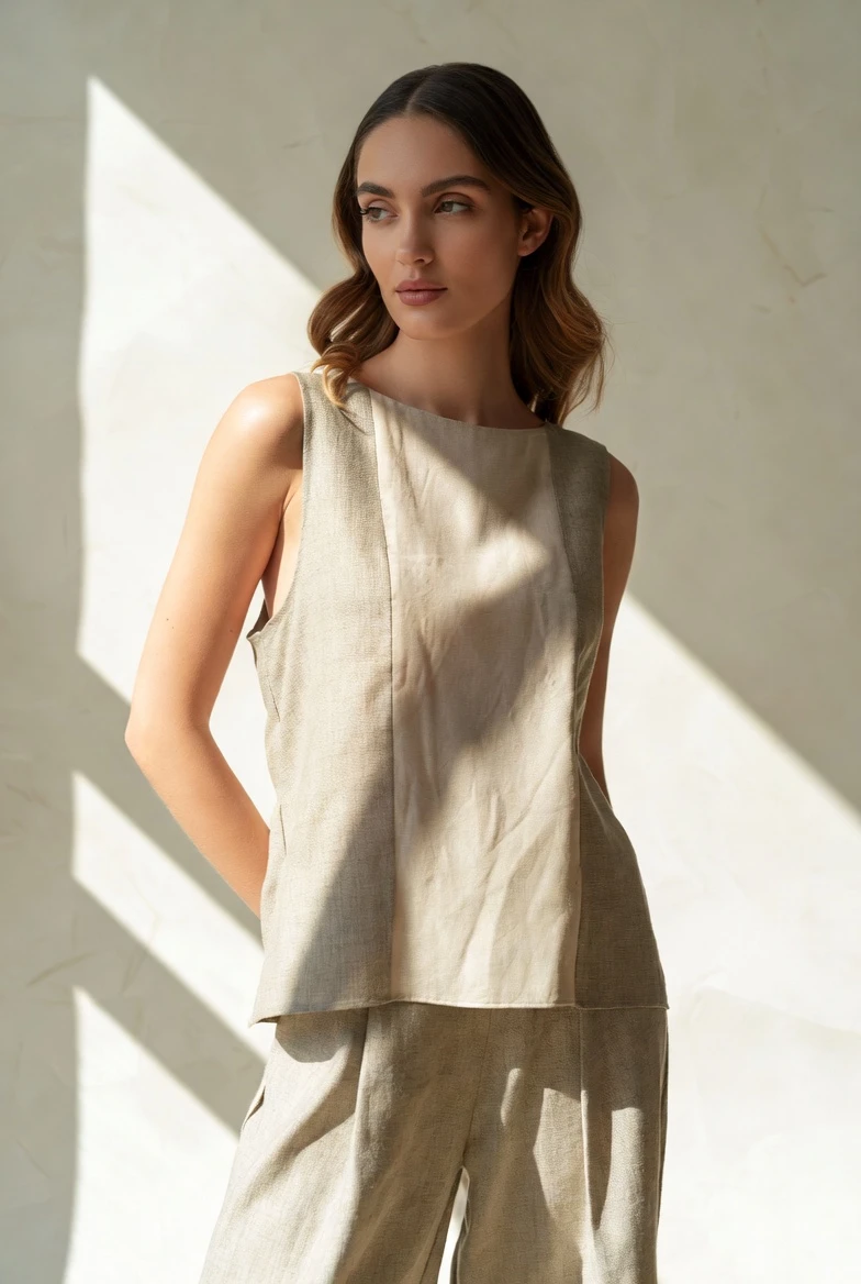 Sustainable Linen Minimalist Co-ord Set
