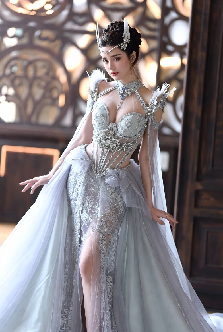Unleash Your Inner Ice Queen: Recreate This Ethereal Fantasy Gown