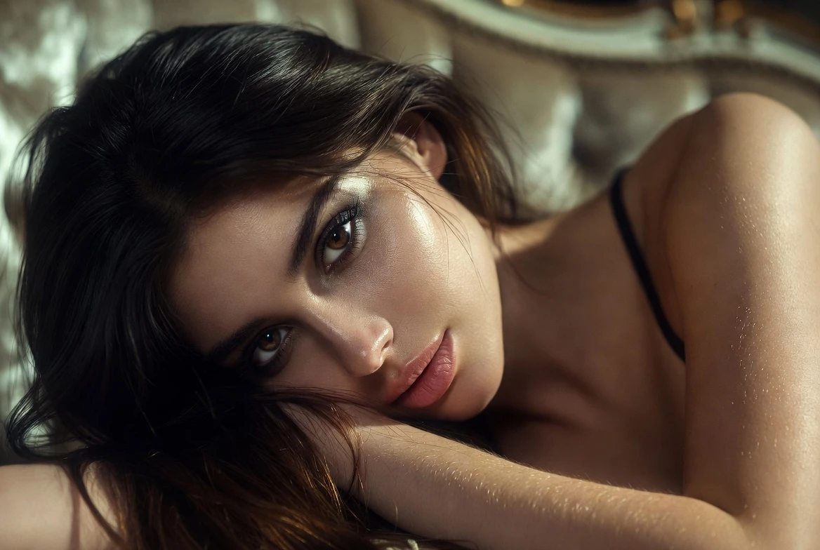 Velvet Boudoir Recline – 2026 Ultra-Sensual Languid Glam Trend